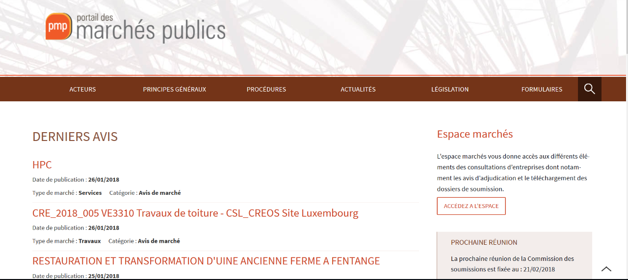 Illustration avec lien vers le Portail des marchés publics